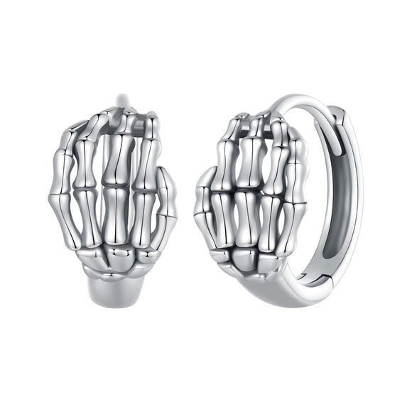925 Sterling Silver Oxidized Earrings 12x7mm for Women