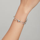 925 Sterling Silver Oxidized Bracelet 17cm for Women-6