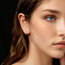 925 Sterling Silver Moissanite Earrings 1.3cm for Women-8