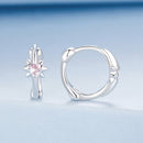 925 Sterling Silver White Gold Plated Earrings with CZ for Women-2