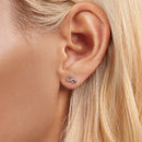 925 Sterling Silver & Moissanite Earrings 0.005ct for Women-5