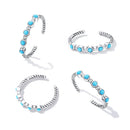 925 Sterling Silver Turquoise Oxidized Silver Ring-2