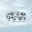 925 Sterling Silver Oxidized Ring - Size 6 for Women-1