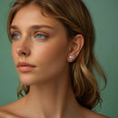 925 Sterling Silver Earrings with Quality Shell Pearl, Size 1*1.2cm for Women-7