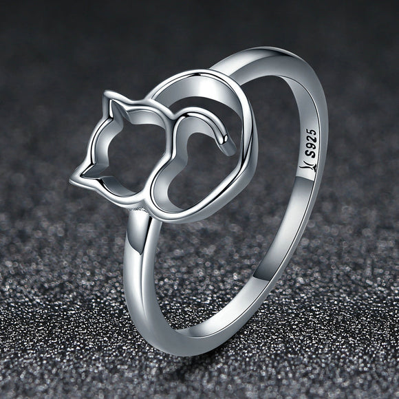 925 Sterling Silver Ring Size 5.0 with Platinum Plating for Women