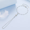 925 Sterling Silver White Gold Plated CZ Bracelet 15+6cm for Women-3