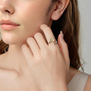 925 Sterling Silver Plated White Gold Ring for Women-6