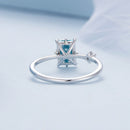 925 Sterling Silver 1.40mm Width CZ & Glass Ring Size 6 for Women-5