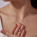 925 Sterling Silver White Gold Plated 40cm+5cm Length CZ Necklace for Women-8