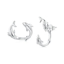 S925 Sterling Silver Rose Gold Plated Zircon Earrings-2