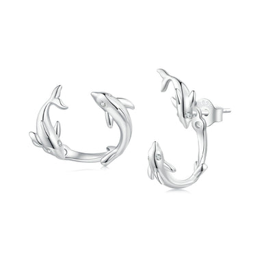 S925 Sterling Silver Rose Gold Plated Zircon Earrings - 0