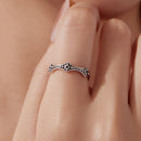 925 Sterling Silver Ring with Pavé Setting CZ, Size 6.0-5