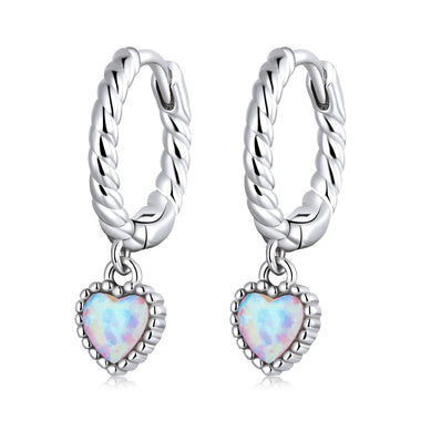 S925 Sterling Silver Translucent Opal Earrings
