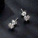 925 Sterling Silver Moissanite 0.03 Carat Earrings for Women-3