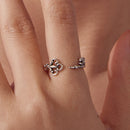 925 Sterling Silver Oxidized 0.14-0.8cm Ring for Women-5