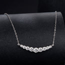 925 Sterling Silver 38+5cm White Gold Plated Moissanite Necklace for Women-3