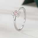 925 Sterling Silver White Gold Plated Pavé Setting CZ Ring-2