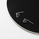 925 Sterling Silver Plated Platinum Earrings Love Size 0.4cm x 0.6cm for Women-3