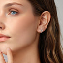 925 Sterling Silver Earrings with CZ White Gold Plating-8