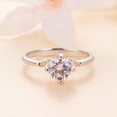 925 Sterling Silver 1.0 Carat Moissanite Ring in Size 8-6