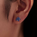 925 Sterling Silver Earrings with Enamel Process and Pavé Setting CZ-6