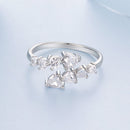 925 Sterling Silver White Gold Plated Pavé Setting Rings for Women-2