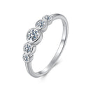 925 Sterling Silver Moissanite Ring Size 6, 0.20ct, Plated White Gold for Women-1
