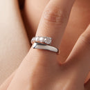 925 Sterling Silver Moissanite Ring Size E-7