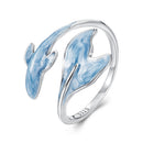 925 Sterling Silver Ring with Enamel Process for Women-1