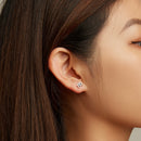 925 Sterling Silver Turquoise Earrings, 0.6*0.9cm, Oxidized Silver Finish for Women-5