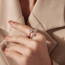 925 Sterling Silver 0.8cm Pavé Setting CZ Ring-7