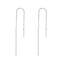 925 Sterling Silver Plated Platinum Earrings-1