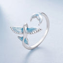 925 Sterling Silver White Enamel Pavé Set CZ Ring for Women-3
