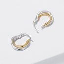 925 Sterling Silver Earrings with Platinum and Gold Plating for Women-5