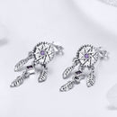 S925 Sterling Silver Pavé Setting CZ Earrings-2