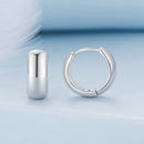925 Sterling Silver Platinum Plated Earrings 11x5mm for Women-3