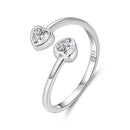 925 Sterling Silver Heart Shaped 0.17cm CZ Ring for Women-1