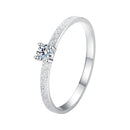 925 Sterling Silver & Moissanite Size 6 Ring with 0.1ct Moissanite-1