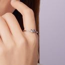 925 Sterling Silver White Gold Plated Enamel Ring for Women-7