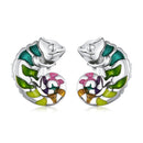 S925 Sterling Silver Enamel Earrings for Women-1