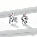 925 Sterling Silver Earrings with CZ in Pavé Setting-3