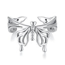 925 Sterling Silver Oxidized Silver 0.2-1.3 cm Adjustable Ring-1
