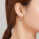 925 Sterling Silver Earrings with Pavé Setting CZ and Plated Platinum-6