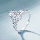 925 Sterling Silver 0.5 Carat Moissanite Ring in Size 6 for Women-4