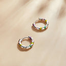 S925 Sterling Silver Enamel Platinum Plated Earrings for Women-2