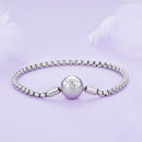 925 Sterling Silver Bracelet 19cm with CZ Stones for Women-4