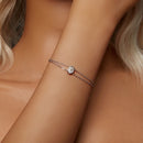 925 Sterling Silver Moissanite 1 Carat Bracelet for Women - White Gold Plated, 150+60mm-7