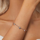 925 Sterling Silver White Gold Plated CZ Bracelet for Women-6