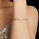 925 Sterling Silver 0.2 Carat Genuine Moissanite Bracelet for Women-7