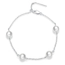 925 Sterling Silver Adjustable Pearl Bracelet for Women-1